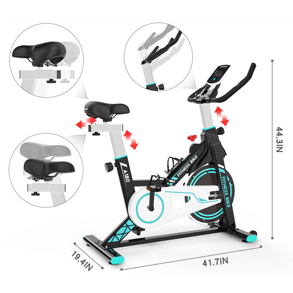 Premium Indoor Stationary Cycling Spin Workout Excercise Bike, 360LBS (95601435) - SAKSBY.com - Exercise Bikes - SAKSBY.com