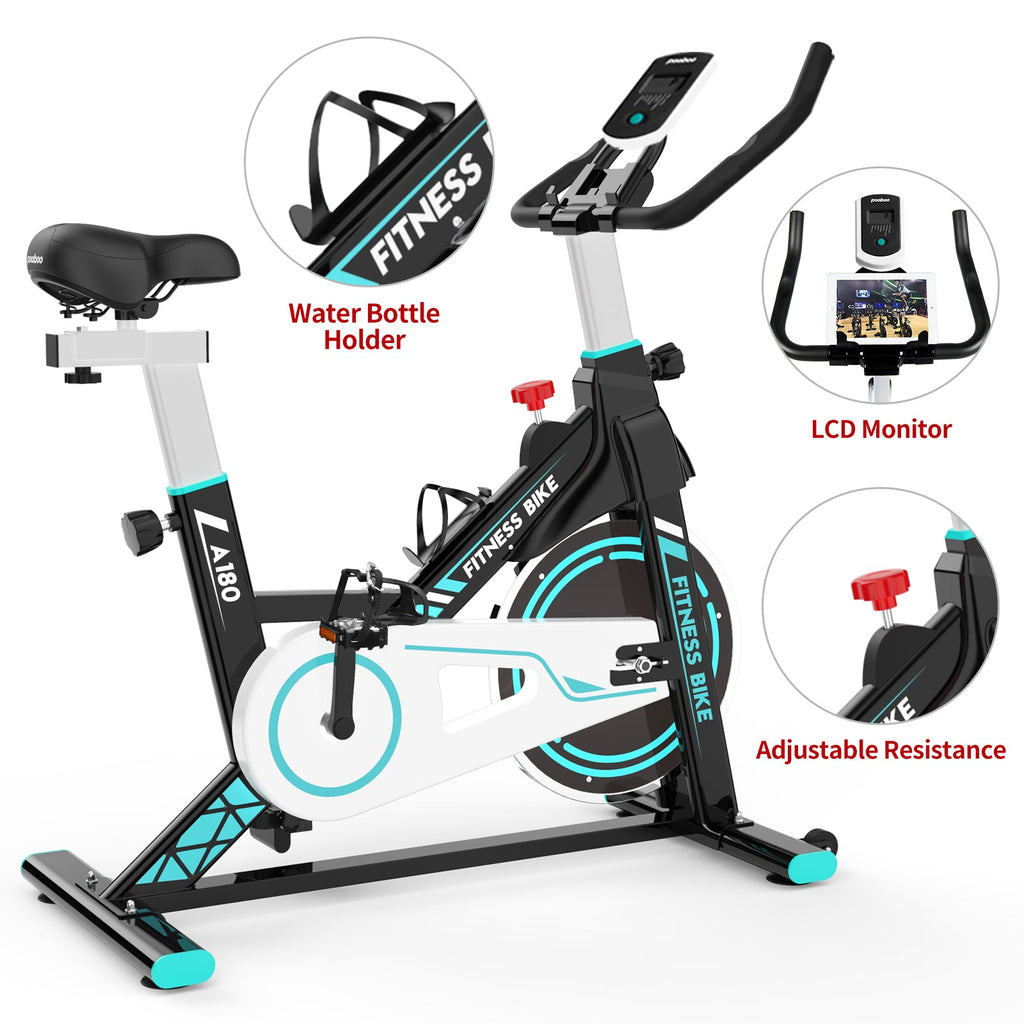 Premium Indoor Stationary Cycling Spin Workout Excercise Bike, 360LBS (95601435) - SAKSBY.com - Exercise Bikes - SAKSBY.com