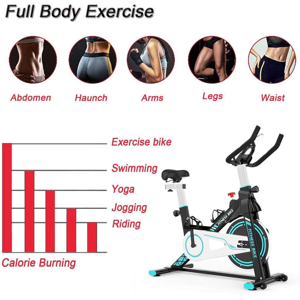 Premium Indoor Stationary Cycling Spin Workout Excercise Bike, 360LBS (95601435) - SAKSBY.com - Exercise Bikes - SAKSBY.com