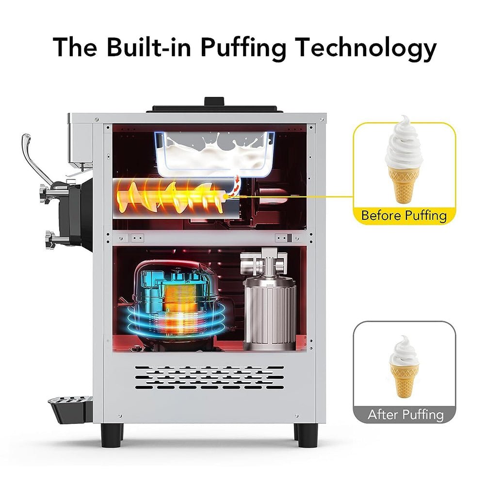Premium Industrial Single Flavor Soft Serve Ice Cream Maker Machine, 1200W (93681752) - SAKSBY.com - Commercial Ice Cream Machines - SAKSBY.com
