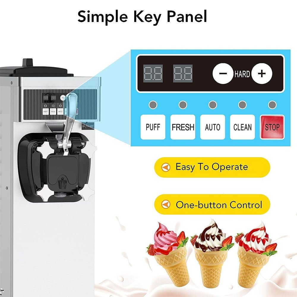 Premium Industrial Single Flavor Soft Serve Ice Cream Maker Machine, 1200W (93681752) - SAKSBY.com - Commercial Ice Cream Machines - SAKSBY.com