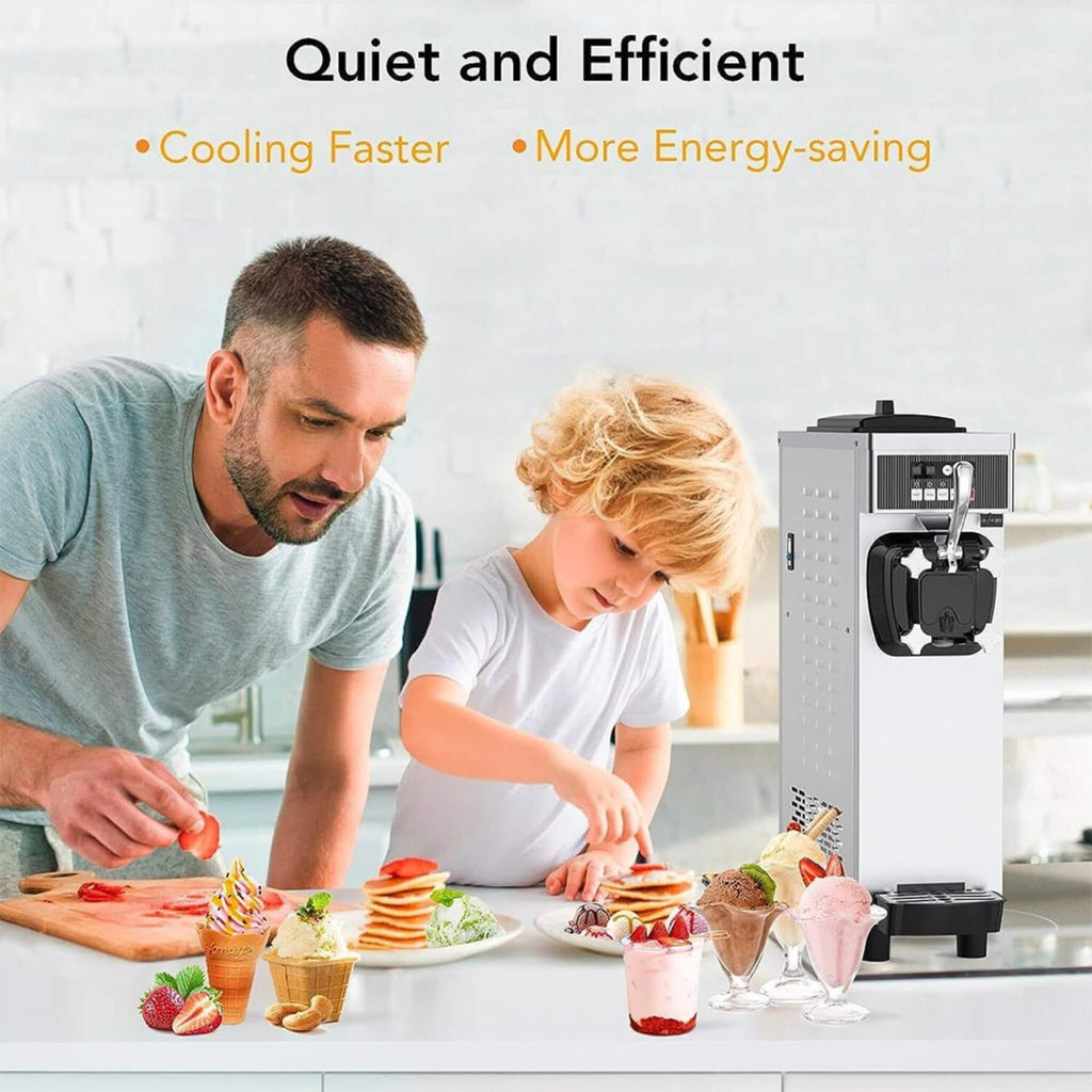 Premium Industrial Single Flavor Soft Serve Ice Cream Maker Machine, 1200W (SAK81752) - Saksby Wholesale - Features View 