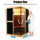 Premium Large 2-Person V-Shaped FAR Infrared Sauna Room With Double Glass Doors, 1980W In Uses View