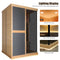 Premium Large 2-Person V-Shaped FAR Infrared Sauna Room With Double Glass Doors, 1980W Side View
