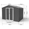 Premium Large Outdoor Metal Garden Home Storage Shed, 6x8FT (95748261) - SAKSBY.com - Sheds, Garages & Carports - SAKSBY.com