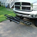 Premium Motorcycle Scooter Dirtbike Rack Mount Ramp Hitch Carrier, 500 LBS (95481072) - SAKSBY.com - Demonstration View
