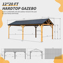 Premium Outdoor Double-Layer Galvanized Steel Hardtop Gazebo Pergola For Patio, 20x12x10FT (92475381) - SAKSBY.com - Canopies & Gazebos - SAKSBY.com