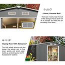 Premium Outdoor Galvanized Steel Backyard Storage Shed W/ Dual Lockable Sliding Doors, 11x13' (95382641) - SAKSBY.com - Storage Sheds - SAKSBY.com