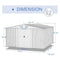 Premium Outdoor Galvanized Steel Backyard Storage Shed W/ Dual Lockable Sliding Doors, 11x13' (95382641) -Measurement View