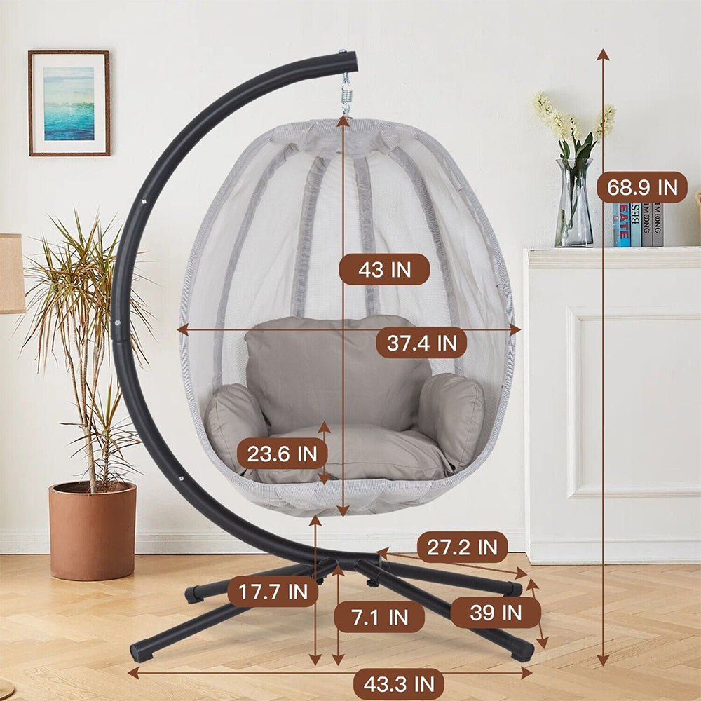 Premium Outdoor Hammock Egg Swing Chair With Stand, 70" (96542317) - SAKSBY.com - Swing Chair - SAKSBY.com