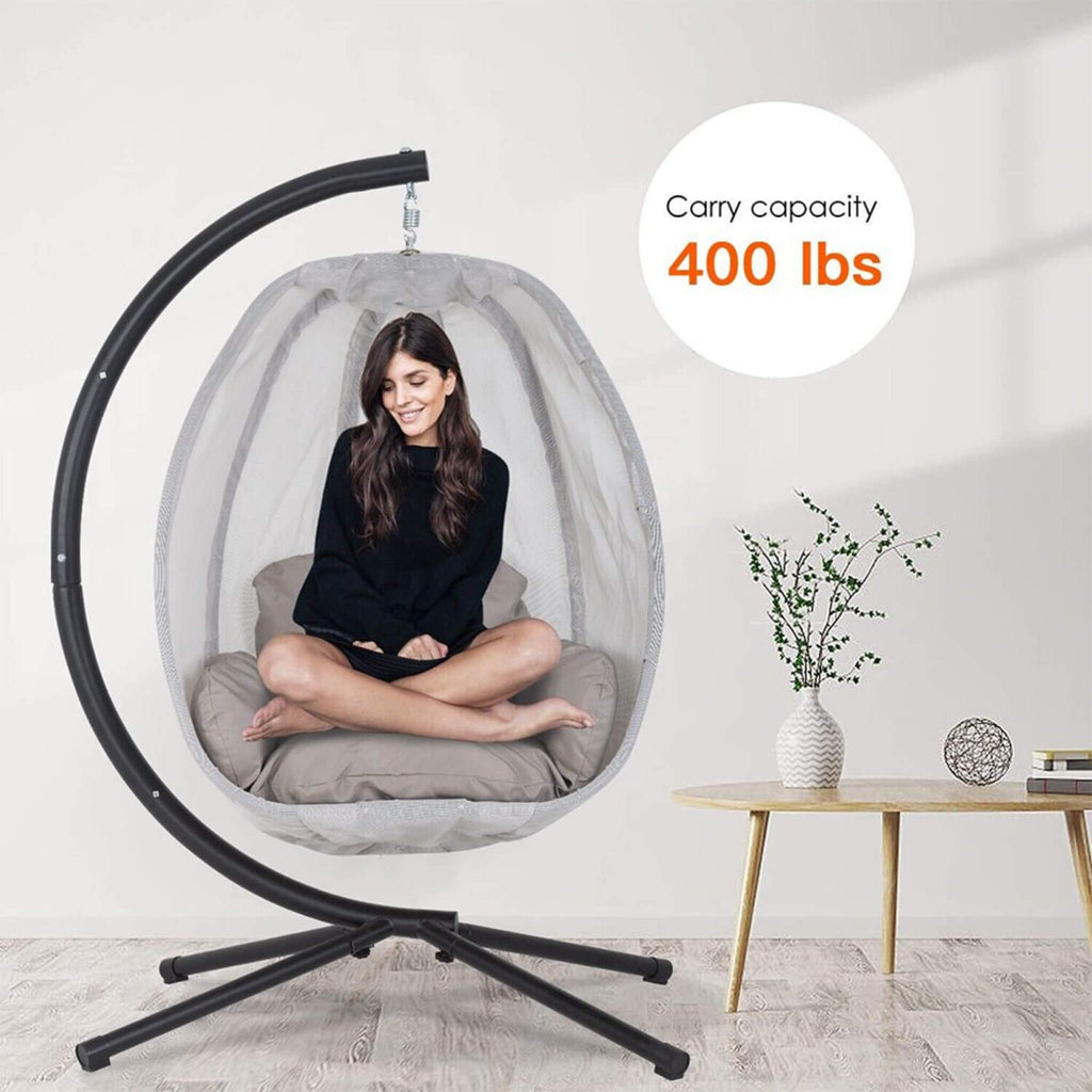Premium Outdoor Hammock Egg Swing Chair With Stand, 70" (SAK42317) - Saksby Wholesale - Capacity View
