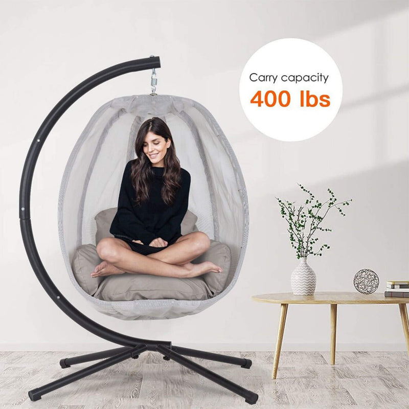 Premium Outdoor Hammock Egg Swing Chair With Stand, 70" (SAK42317) - Saksby Wholesale - Capacity View