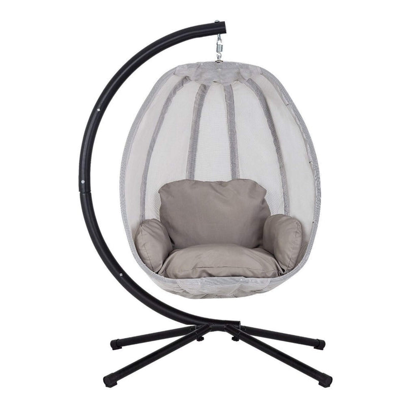 Premium Outdoor Hammock Egg Swing Chair With Stand, 70" (SAK42317) - Saksby Wholesale - Front View
