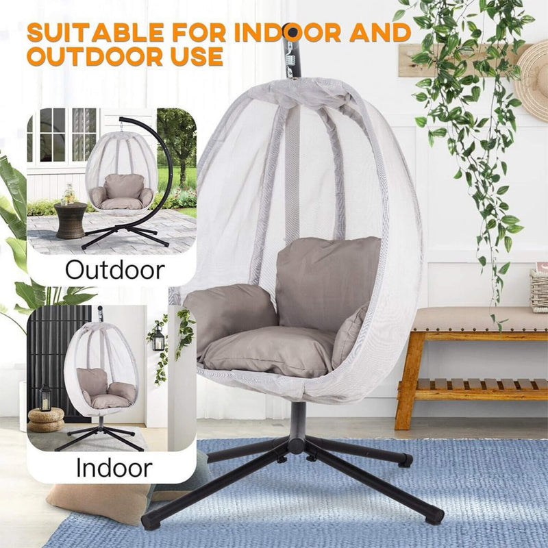 Premium Outdoor Hammock Egg Swing Chair With Stand, 70" (SAK42317) - Saksby Wholesale - Features View