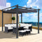Premium Outdoor Patio Retractable Pergola Sun Shelter With Canopy, (10x10)' (93145726) - SAKSBY.com - Pergolas - SAKSBY.com