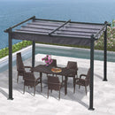 Premium Outdoor Patio Retractable Pergola Sun Shelter With Canopy, (10x10)' (93145726) - SAKSBY.com - Pergolas - SAKSBY.com