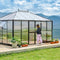 Premium Outdoor Polycarbonate Greenhouse With Aluminum Frame And Double Swing Doors, 14x10x9FT (93841752) -Demonstration View