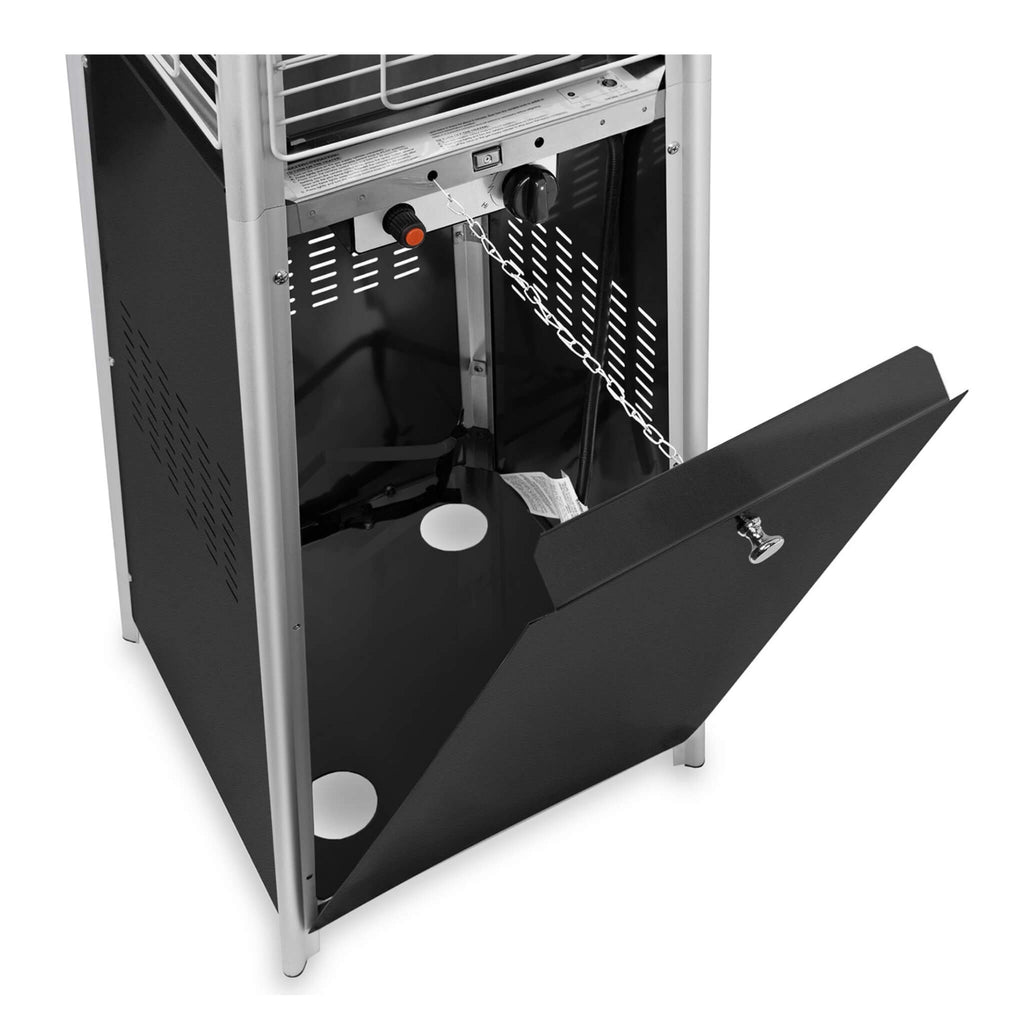 Premium Outdoor Pyramid Propane Gas Patio Deck Heater, 40K BTU (SAK41328) - Saksby Wholesale - Open Door Cabinet View