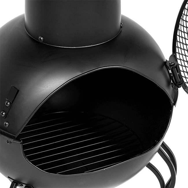 Premium Outdoor Wood Burning Cast Iron Chimenea Fireplace, 45'' - SAKSBY.com - Fire Pits - SAKSBY.com