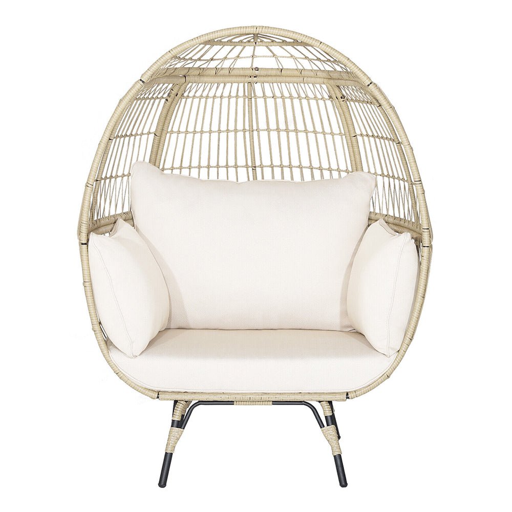 Premium Oversized Rattan Patio Egg Lounge Chair Basket With Cushions, 57" (95761284) - SAKSBY.com - Egg Chair - SAKSBY.com