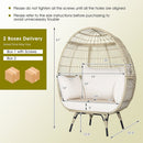 Premium Oversized Rattan Patio Egg Lounge Chair Basket With Cushions, 57" (95761284) - SAKSBY.com - Egg Chair - SAKSBY.com
