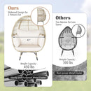 Premium Oversized Rattan Patio Egg Lounge Chair Basket With Cushions, 57" (SAK91684) - Saksby Wholesale - Comparison View