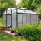 Premium Polycarbonate Gray Walk-In Greenhouse Kit With Adjustable Vent And Lockable Door, 6x12FT (97135264) - SAKSBY.com - Greenhouses - SAKSBY.com