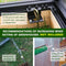[06x12FT] Premium Polycarbonate Gray Walk-In Greenhouse Kit With Adjustable Vent And Lockable Door (SAK35264) - Saksby Wholesale - Details View