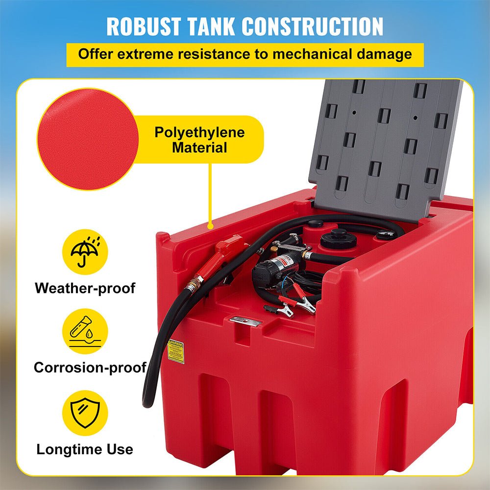 Premium Portable Diesel Fuel Transfer Tank With Automatic Pump & Hose, 116 Gal (96474153) - Demonstration View