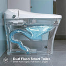 Premium Smart Heated Tankless Bidet Toilet With Dual Flush System (SAK10485) - Saksby Wholesale - Dual Flush Smart Toilet