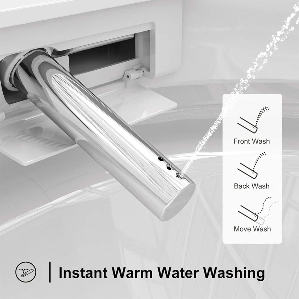 Premium Smart Heated Tankless Bidet Toilet With Dual Flush System (SAK10485) - Saksby Wholesale - Instant Warm Water Washing