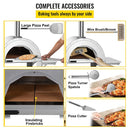 Premium Wood-Fired Stainless Steel Artisan Pizza Oven Maker With Wheels, 32 Inch (91357462) - Demonstration View