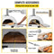 Premium Wood-Fired Stainless Steel Artisan Pizza Oven Maker With Wheels, 32 Inch (91357462) - Demonstration View