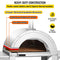 Premium Wood-Fired Stainless Steel Artisan Pizza Oven Maker With Wheels, 32 Inch (91357462) - Demonstration View