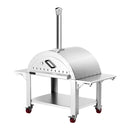 Premium Wood-Fired Stainless Steel Artisan Pizza Oven Maker With Wheels, 46 Inch (91537264) - Zoom Parts View