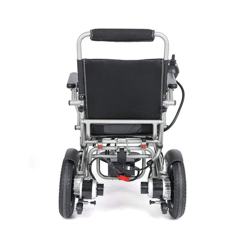 Pride E-7001 24V/12AH Heavy-Duty Electric Foldable Wheelchair W/ Damping System, 500W (SAK95206) - Saksby Wholesale - Back View