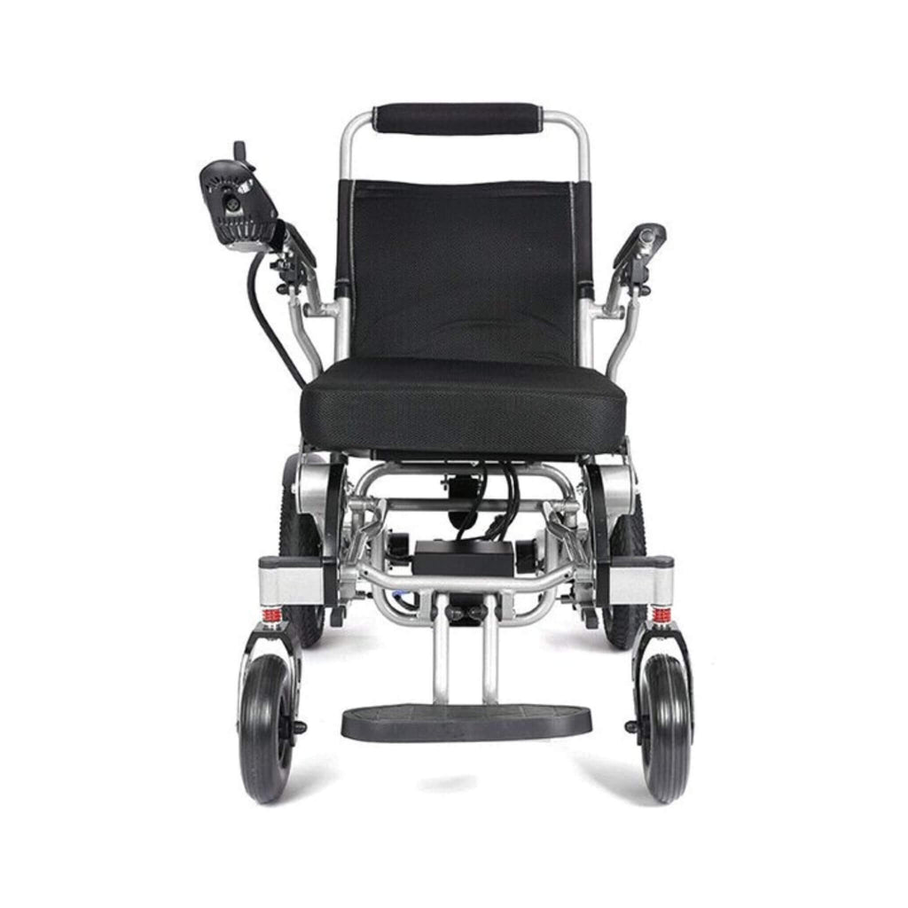 Pride E-7001 24V/12AH Heavy-Duty Electric Foldable Wheelchair W/ Damping System, 500W (SAK95206) - Saksby Wholesale - Front View