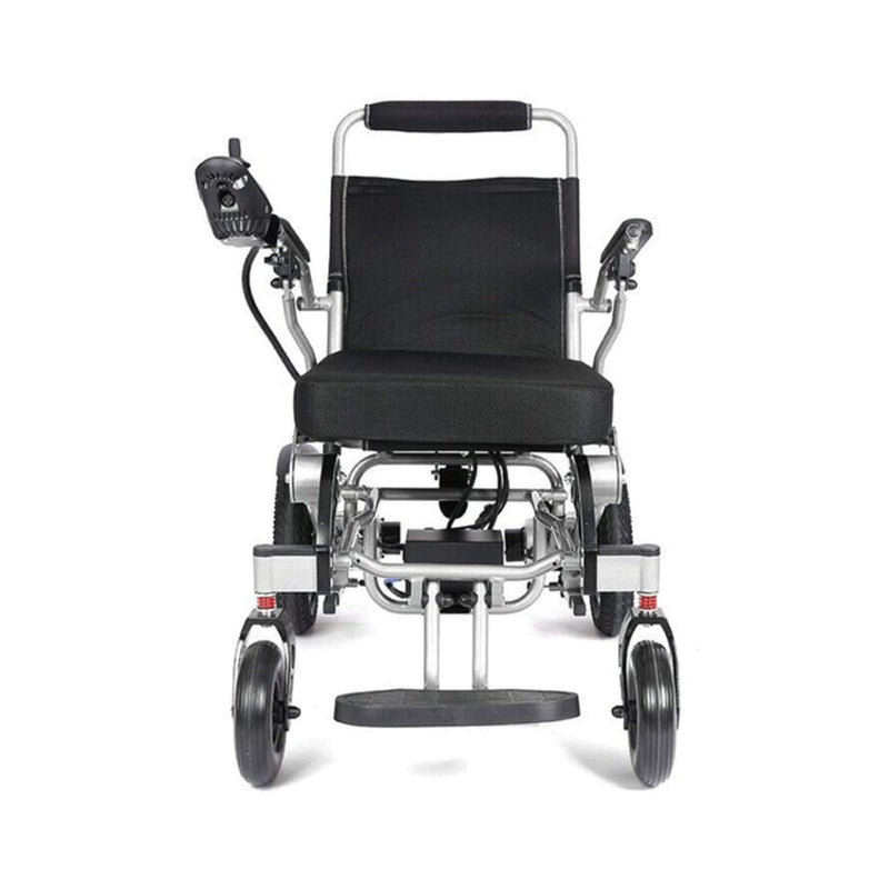 Pride E-7001 24V/12AH Heavy-Duty Electric Foldable Wheelchair W/ Damping System, 500W (SAK95206) - Saksby Wholesale - Front View