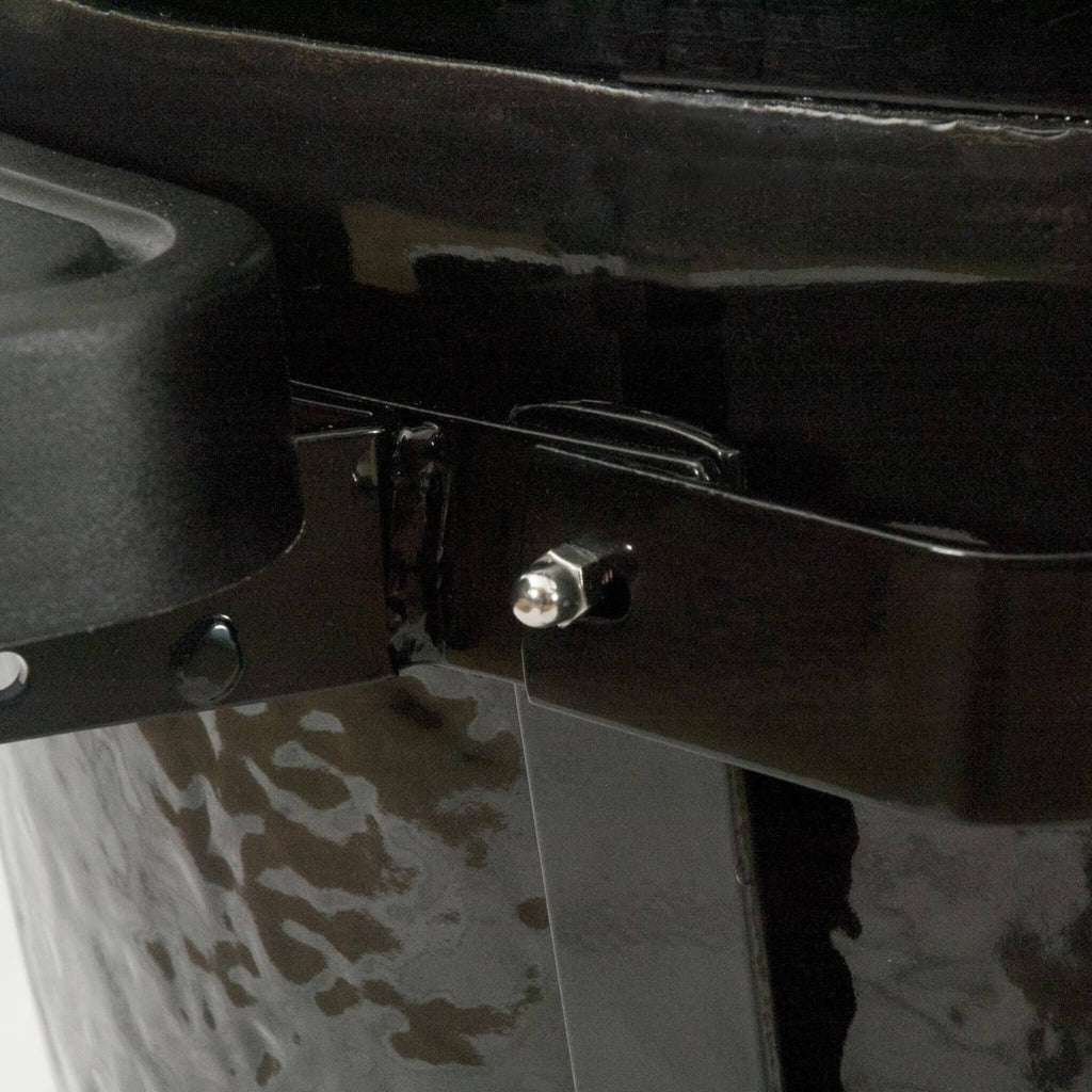 PRIMO All-In-One Oval Large 300 Ceramic Kamado Grill W/ Cradle, Side Shelves & Stainless Steel Grates - Zoom Parts View