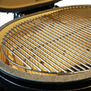 PRIMO All-In-One Oval Large 300 Ceramic Kamado Grill W/ Cradle, Side Shelves & Stainless Steel Grates - Zoom Parts View