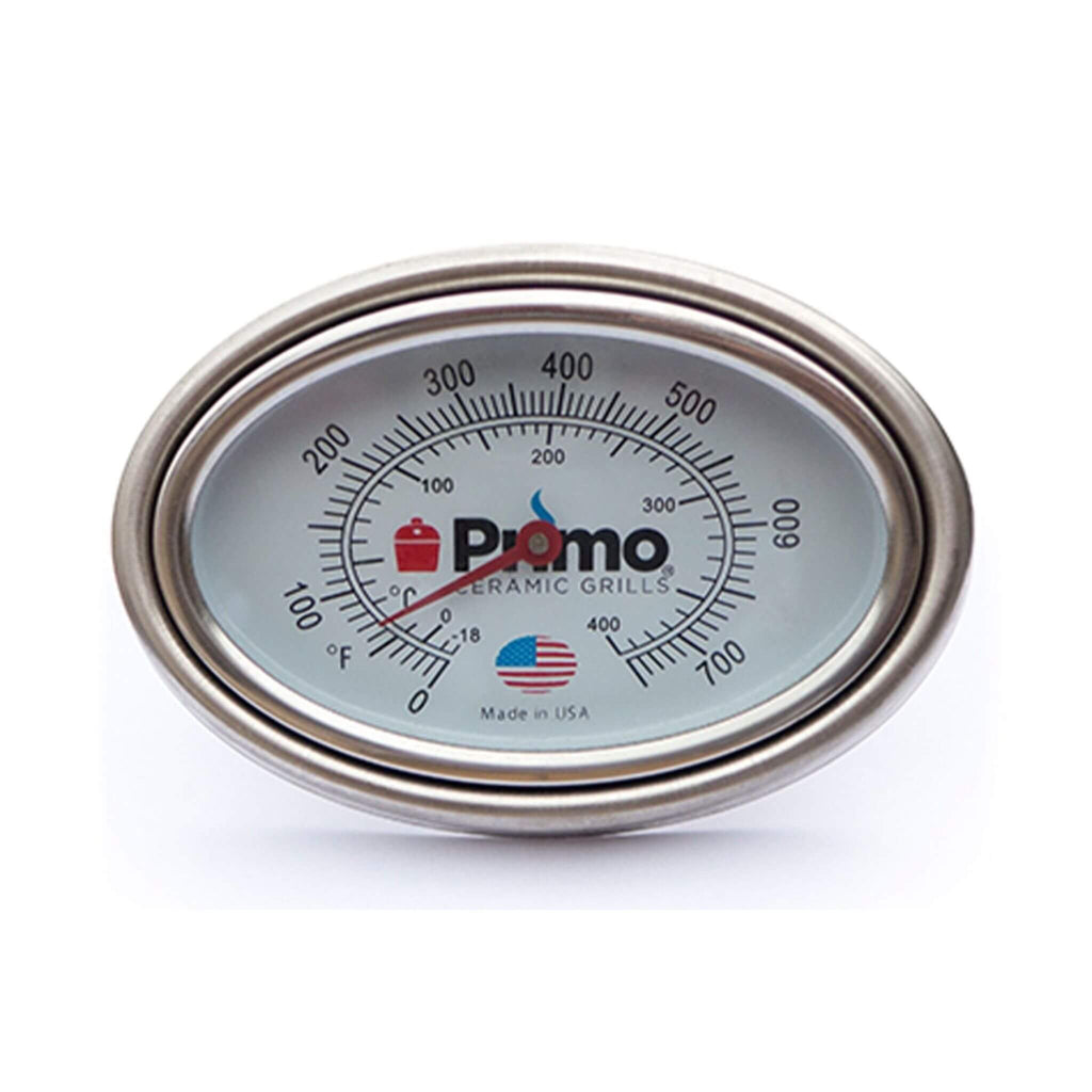 Primo Oval Large 300 Ceramic Kamado BBQ Grill W/ Stainless Steel Grates [PGCLGH] (SAK14871) - Saksby Wholesale - Thermometer View