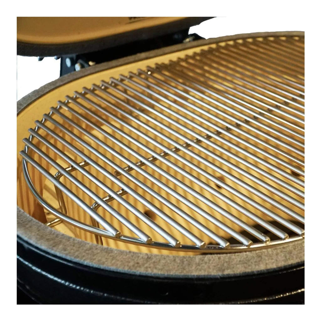 Primo Oval Large 300 Ceramic Kamado BBQ Grill W/ Stainless Steel Grates [PGCLGH] (SAK14871) - Saksby Wholesale - Top View Grill