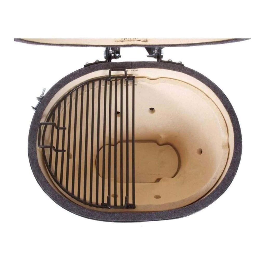 PRIMO Oval XL 400 Ceramic Kamado Grill W/ Stainless Steel Grates - PGCXLH - SAKSBY.com - Zoom Parts View