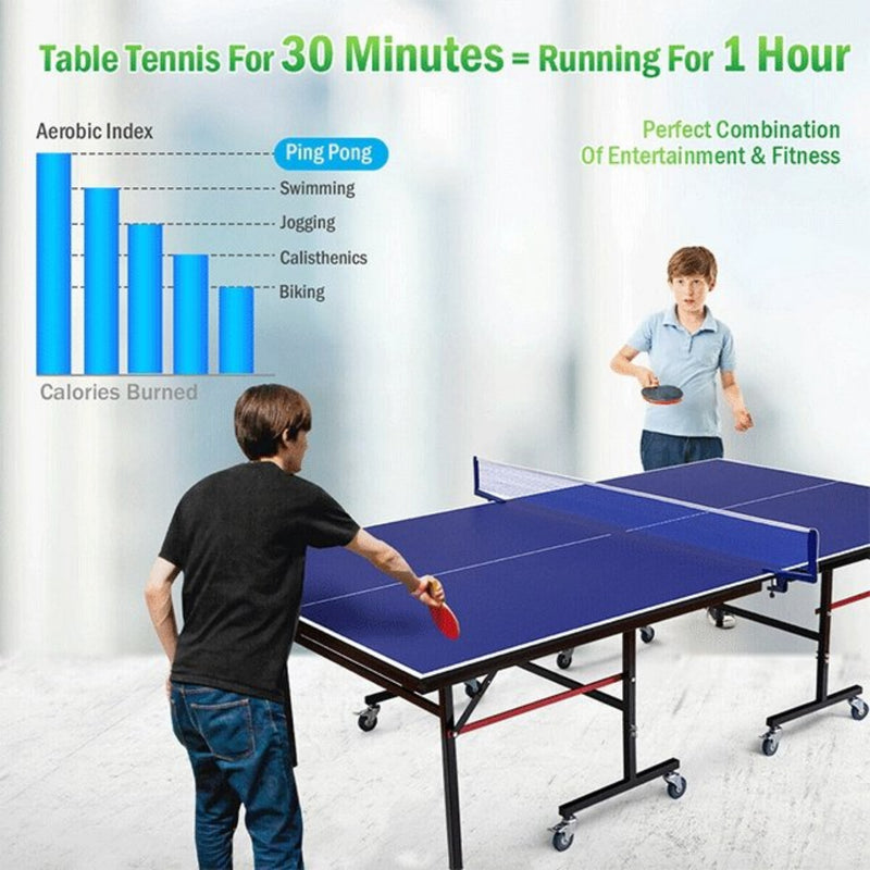 Professional Foldable Portable Modern Ping Pong Table Tennis Table, 9FT (SAK94310) - Saksby Wholesale - Entertainment And Fitness Details