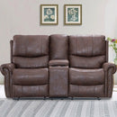 Reclining Leather Home Theatre Loveseat Sofa Couch W/ Cup Holders, 73.5" - SAKSBY.com - Chair Recliner - SAKSBY.com