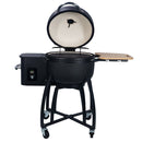 REDROCK™ Premium Double Liner 4-In-1 Ceramic Pellet Smoker BBQ Grill, 24" (95862413) - SAKSBY.com - Outdoor Front View