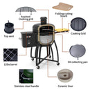 REDROCK™ Premium Double Liner 4-In-1 Ceramic Pellet Smoker BBQ Grill, 24" (95862413) - SAKSBY.com - Parts View