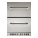 Small Double Drawer Stainless Steel Built-In Undercounter Beverage Refrigerator, 5.1 Cu.Ft. (98450273) - Front View
