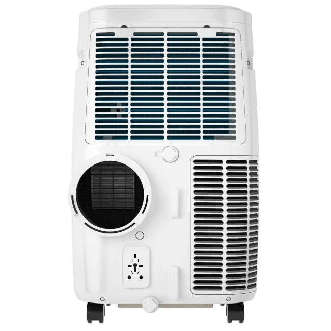 Small Portable Indoor Air Conditioner System W/ Remote Control, 10000 BTU - SAKSBY.com - Back View