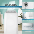 Small Portable Indoor Air Conditioner System W/ Remote Control, 10000 BTU - SAKSBY.com - Features, Text View
